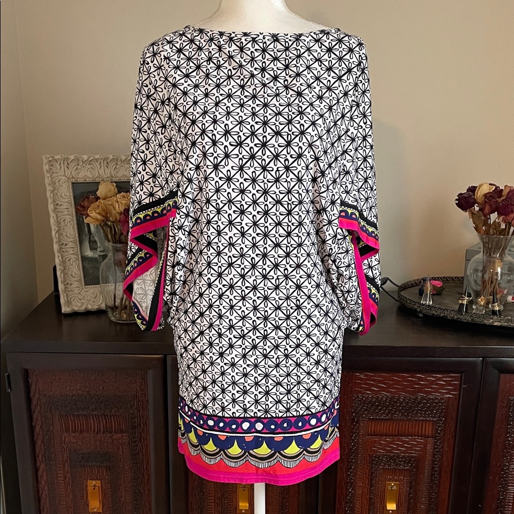 Trina Turk Tanzania Scarf Swim Cover Tunic size Medium - Picture 2 of 9